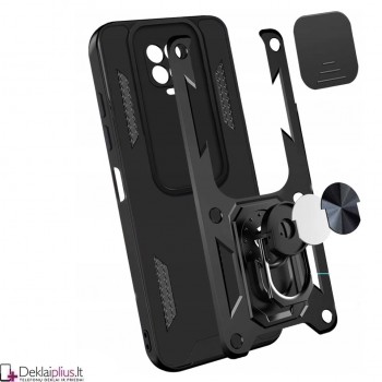 5in1 smūgiams atsparus dėklas su žiedu ir kameros apsauga (Xiaomi Redmi Note 9S/Note 9 Pro)